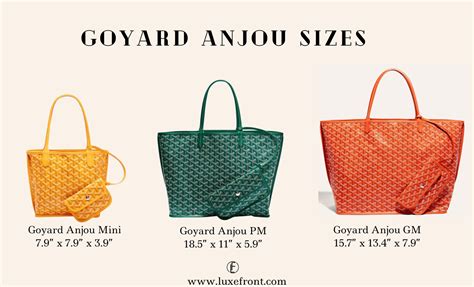 goyard bag zipper|Goyard tote bag size comparison.